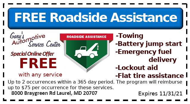 Free Towing Roadside Assistance Laurel Mechanic